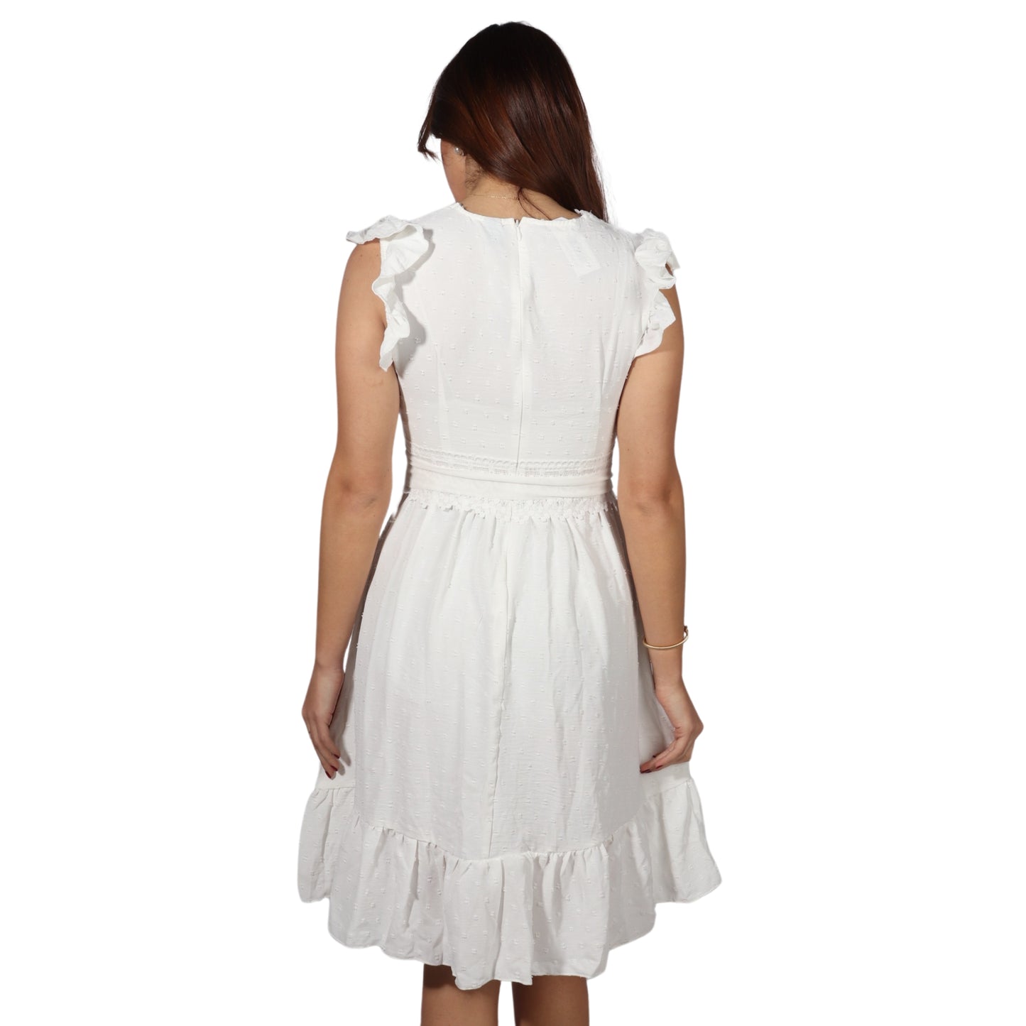 SHEIN - Lace Sleeve Midi Dress