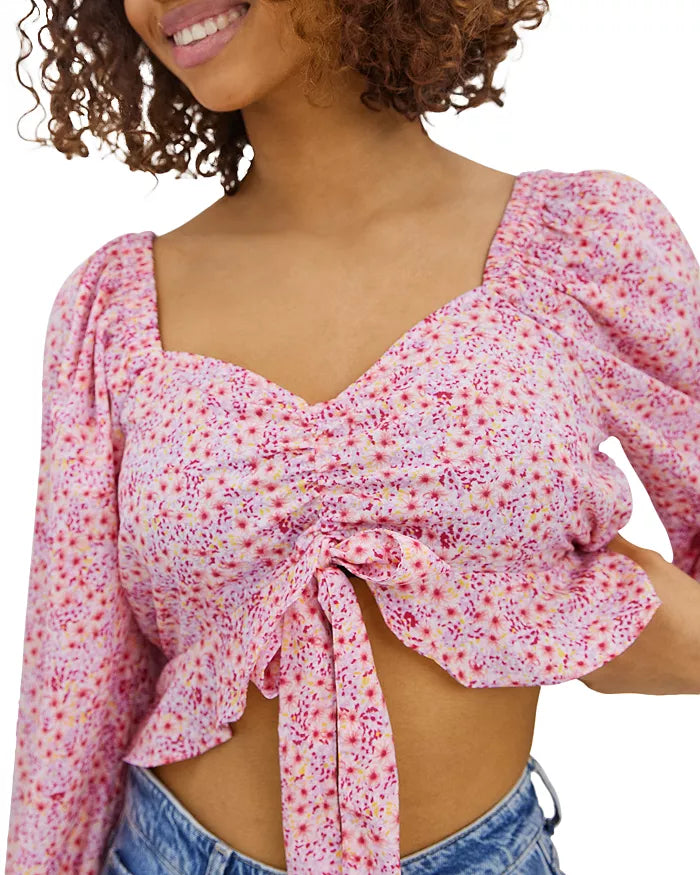 VERO MODA - Henna Floral Print Cropped Top