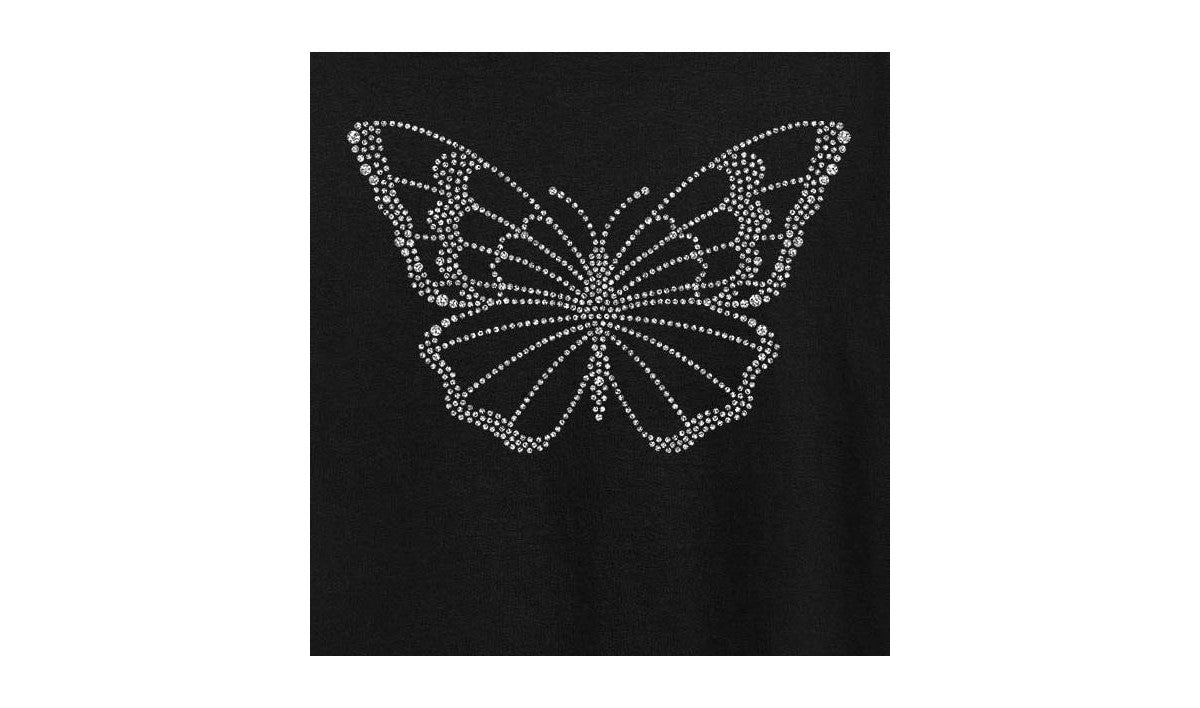 HYBRID - Butterfly Sparkle Graphic T-Shirt