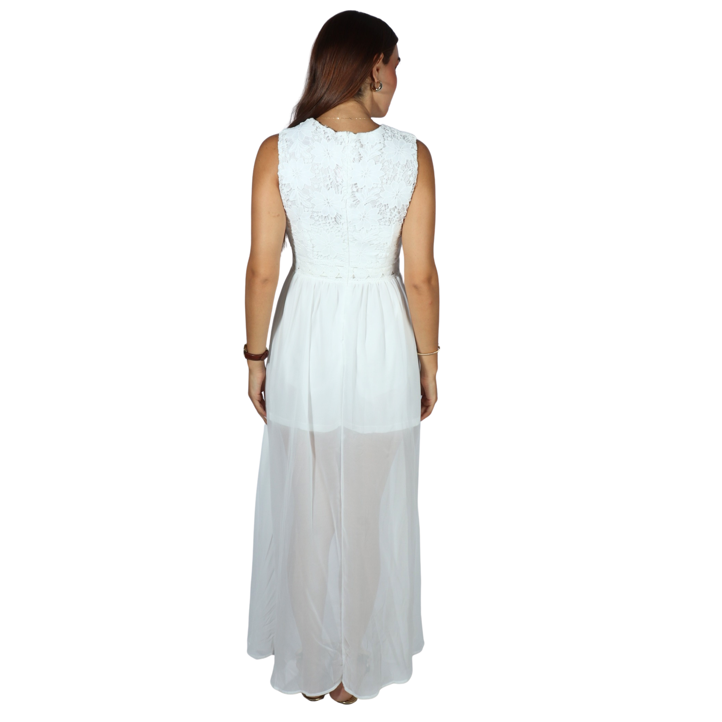 SHEIN - Lace Cut-Out Patchwork Dress