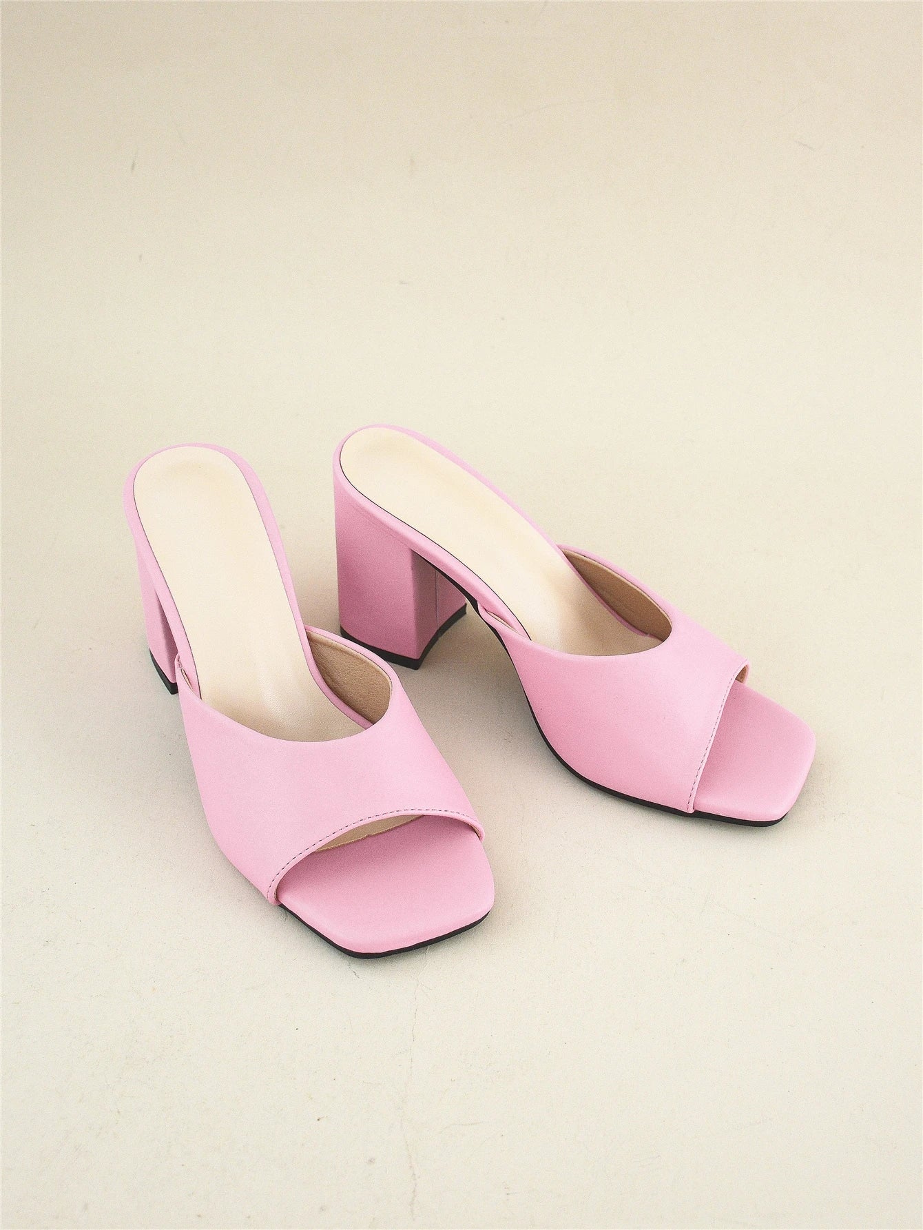 SHEIN - Chunky Heeled Mule Sandals