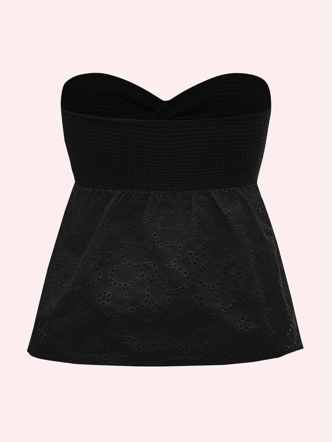 SHEIN - Pleated Front Cropped Top