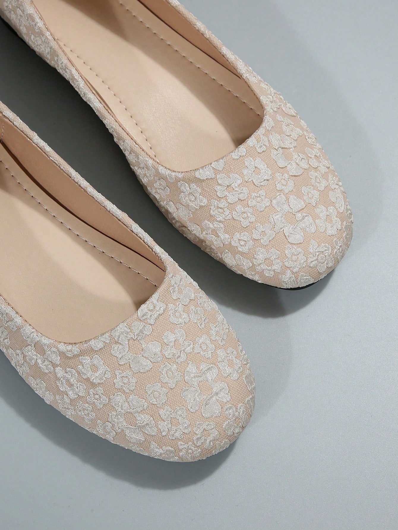 SHEIN - Fashion Outdoor Canvas Floral Pattern Ballet Flat Shoe
