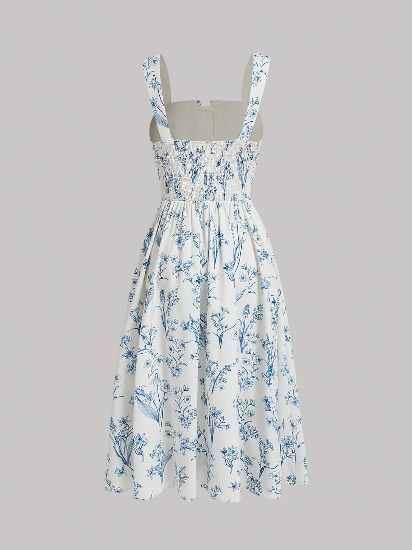 SHEIN - Sleeveless Floral Print Mini Dress