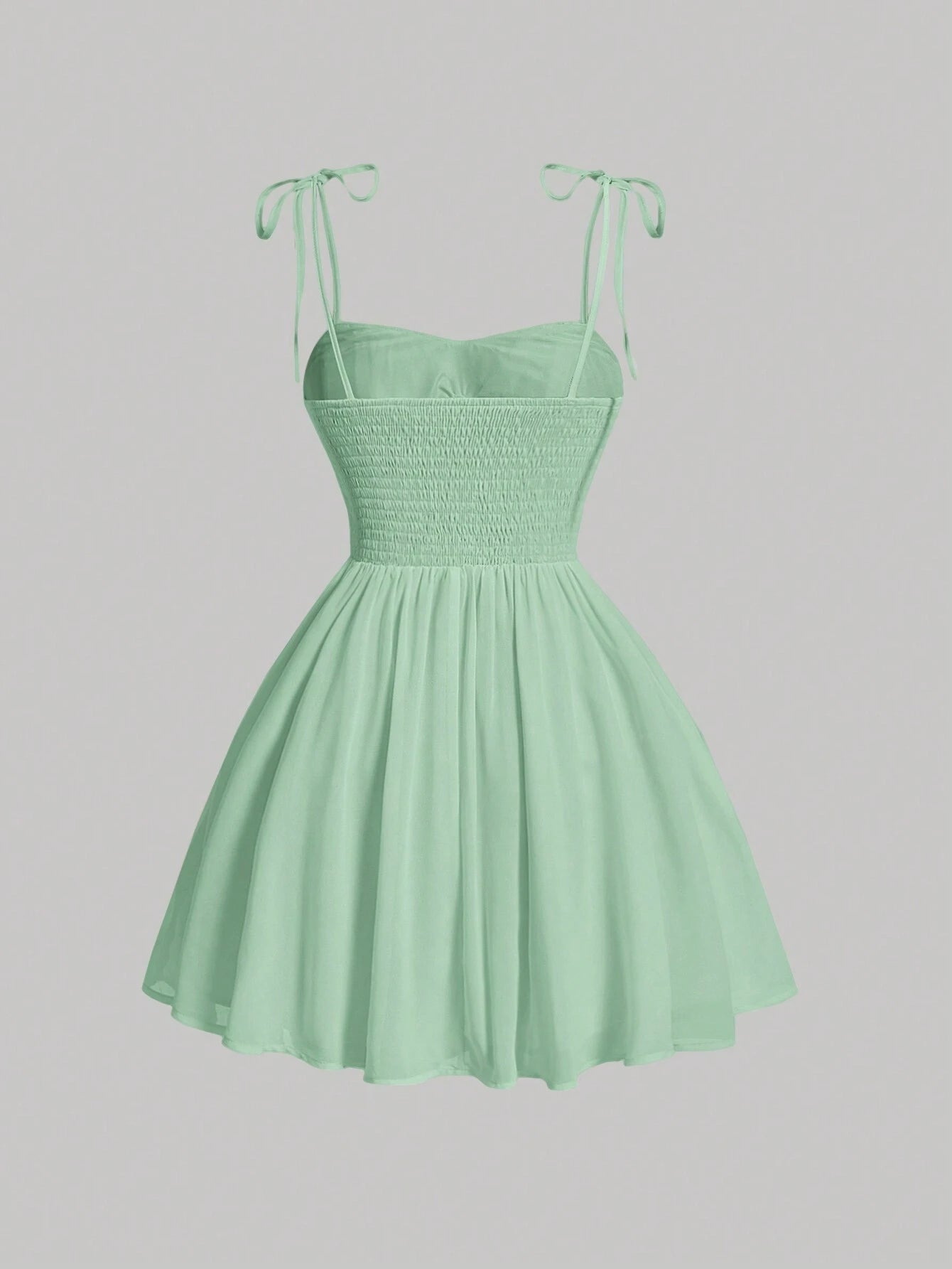 SHEIN - Ribbed Chest Tie Cami Dress