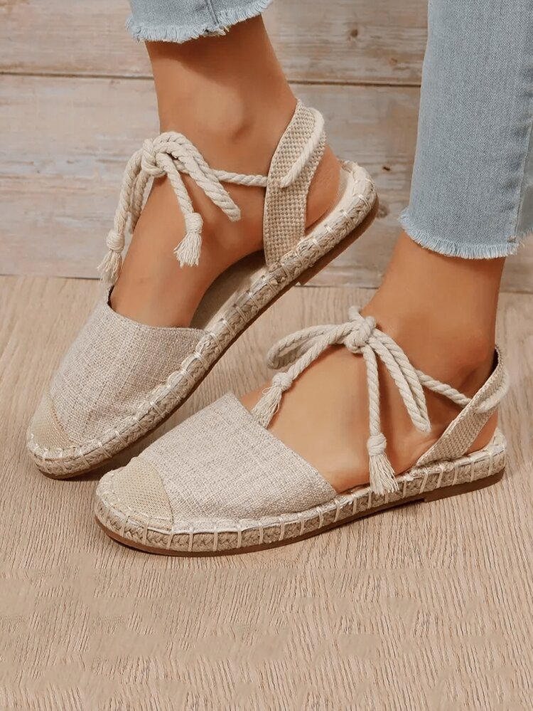 SHEIN - Closed Toe Strappy Flats