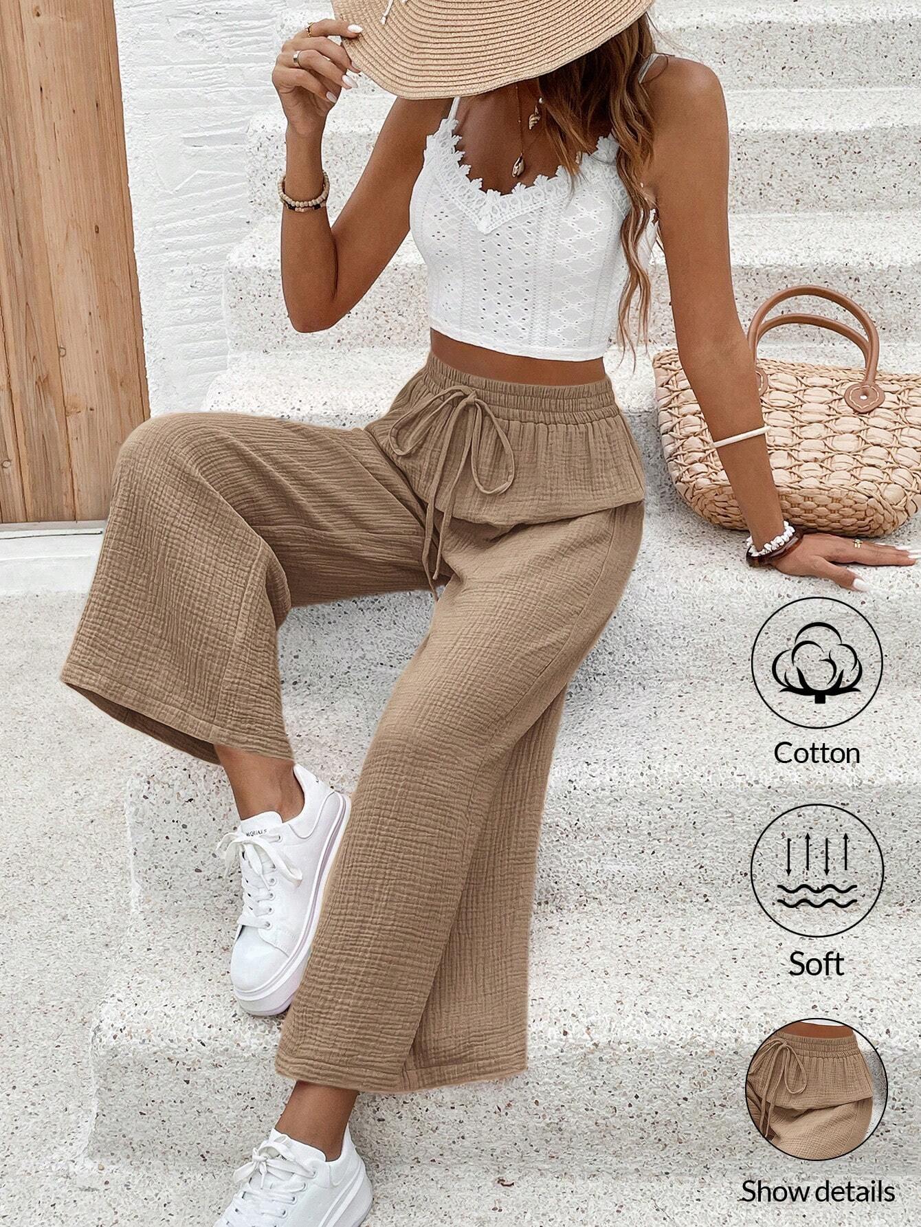 SHEIN - Lace Trim Crop Cami Top