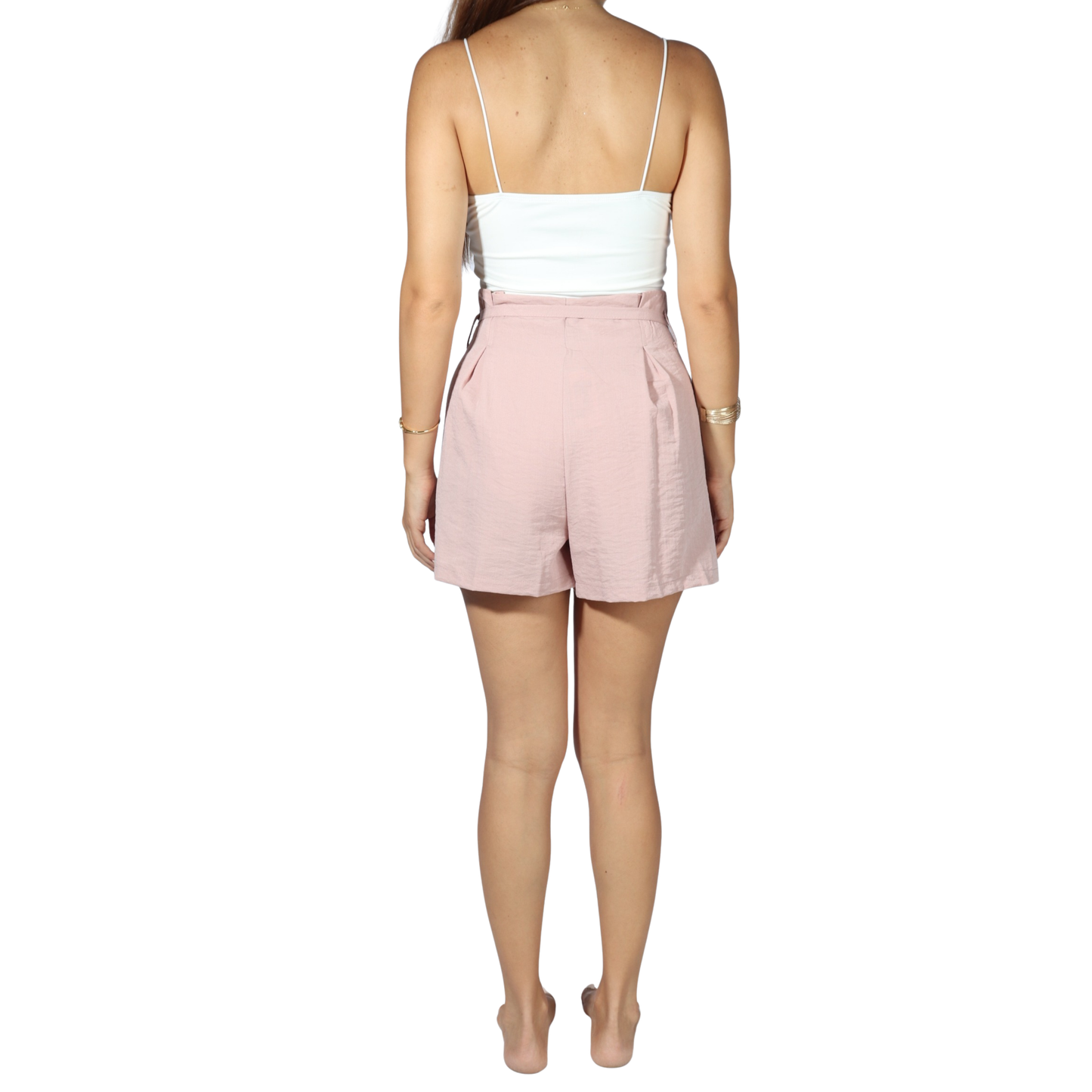 SHEIN - Waist Belted Loose Shorts
