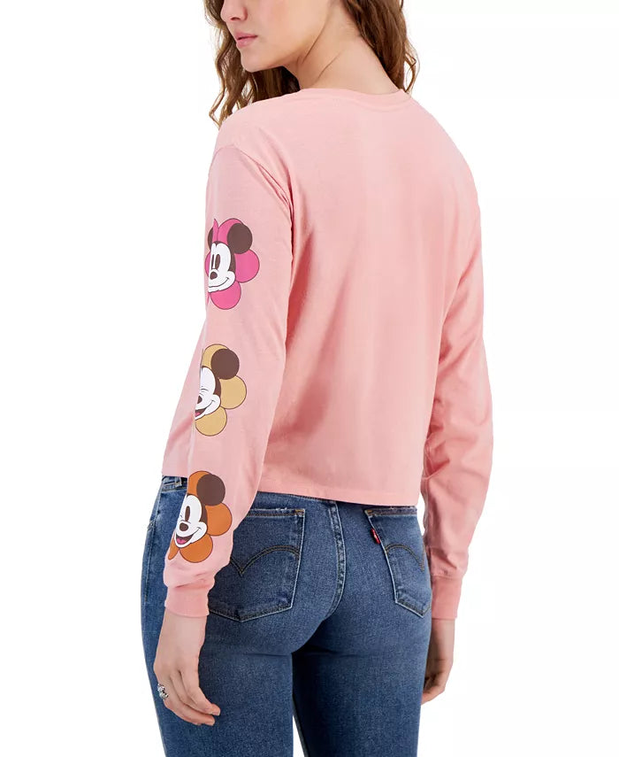DISNEY - Floral Mickey Long-Sleeve Blouse