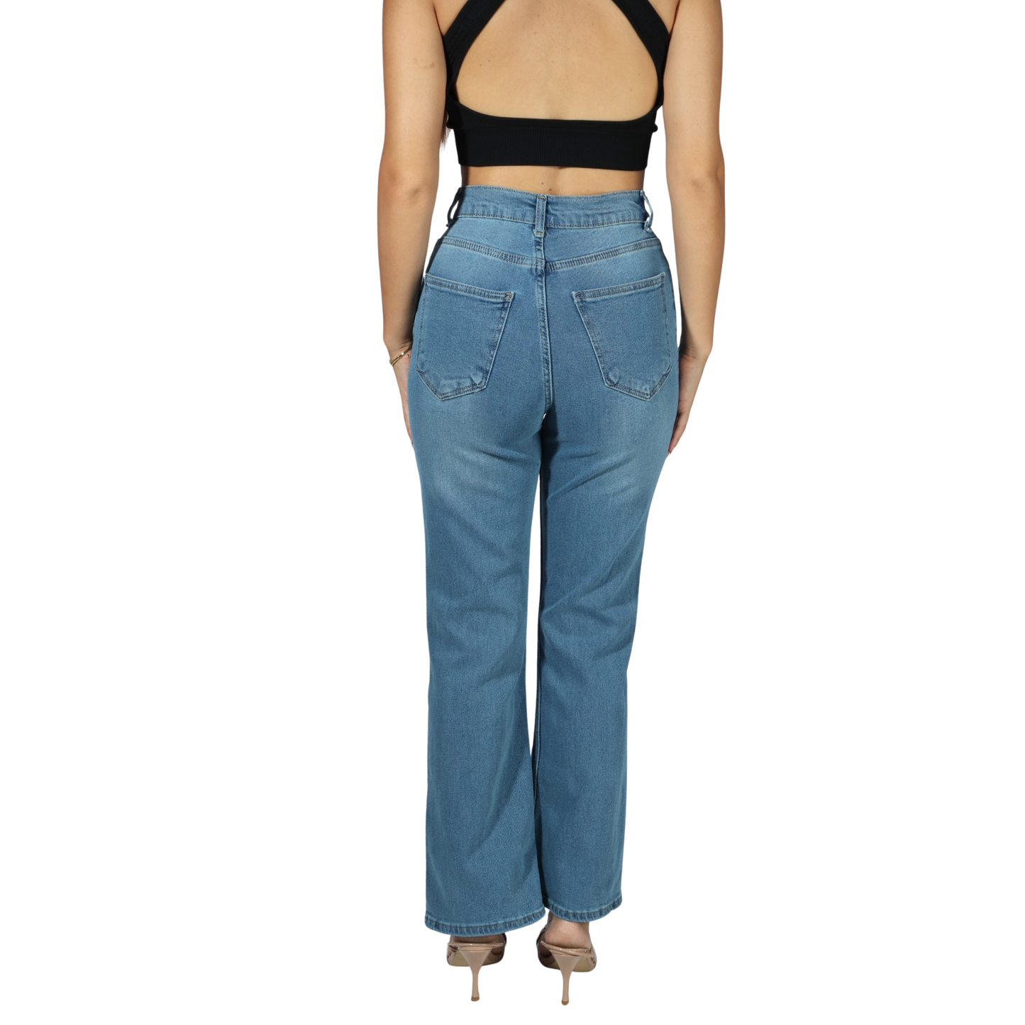 SHEIN - Embroidered Bootcut Jeans