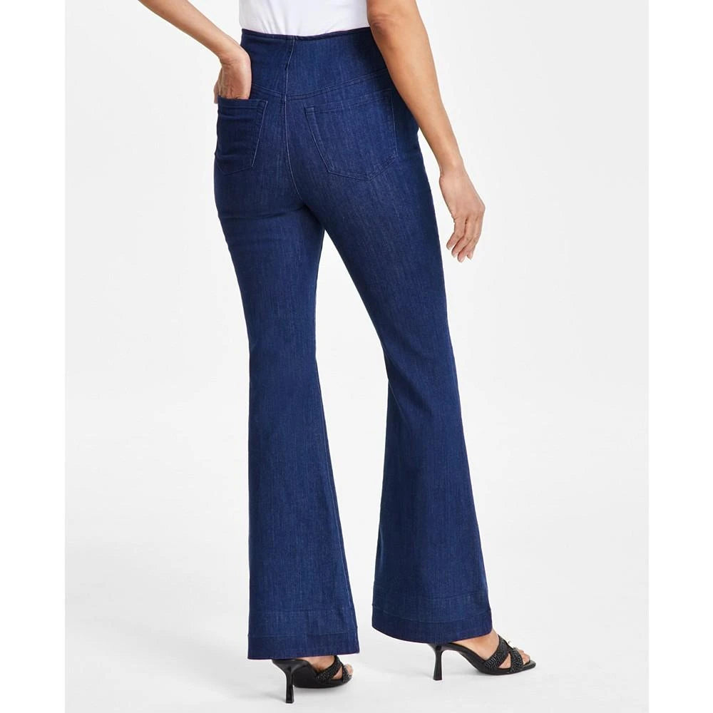 INC INTERNATIONAL CONCEPTS - Button-Trim High-Rise denim