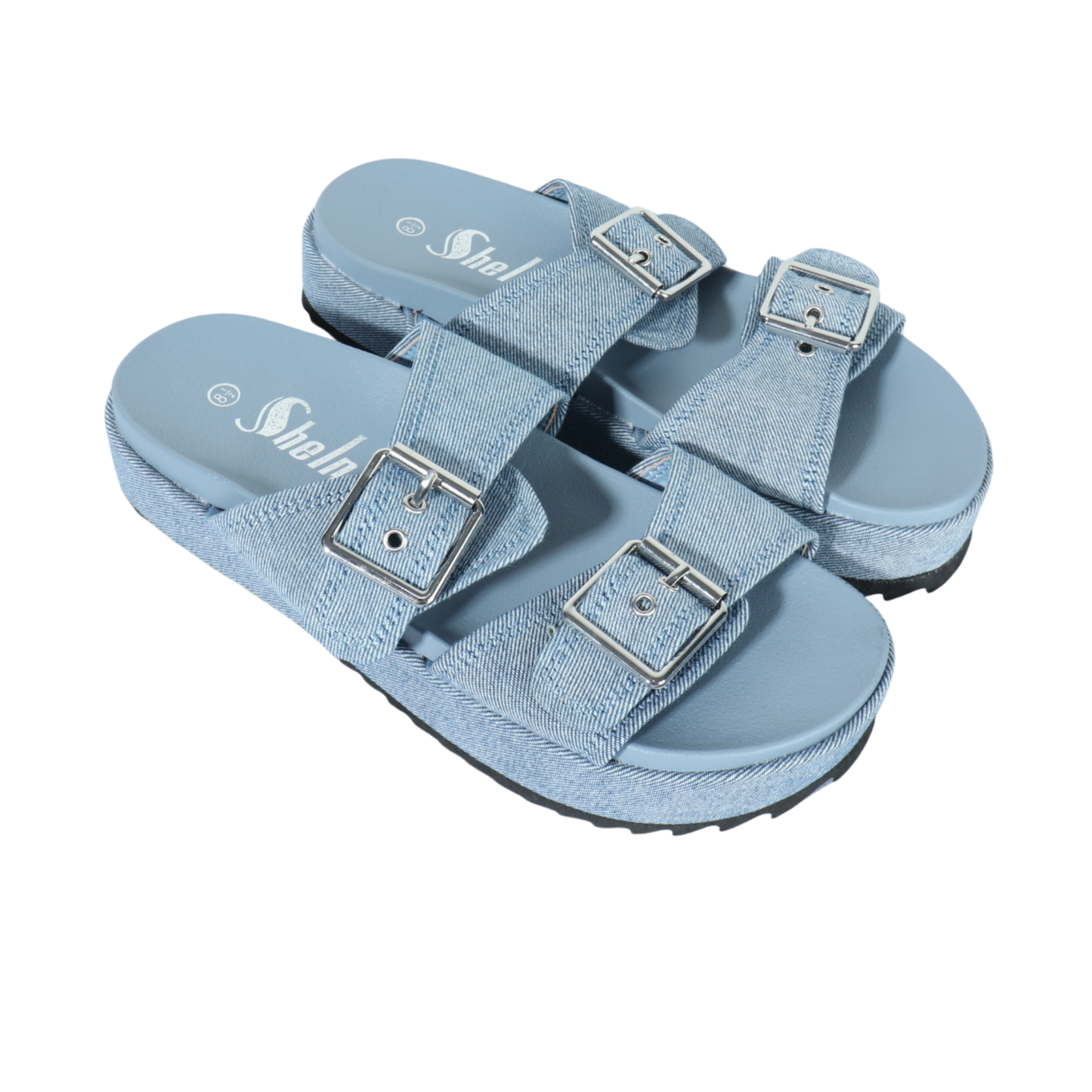 SHEIN - 2 Straps Solid Slipper