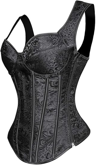 KIMRING - Jacquard Shoulder Straps Tank Corset Bustiers