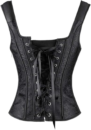 KIMRING - Jacquard Shoulder Straps Tank Corset Bustiers