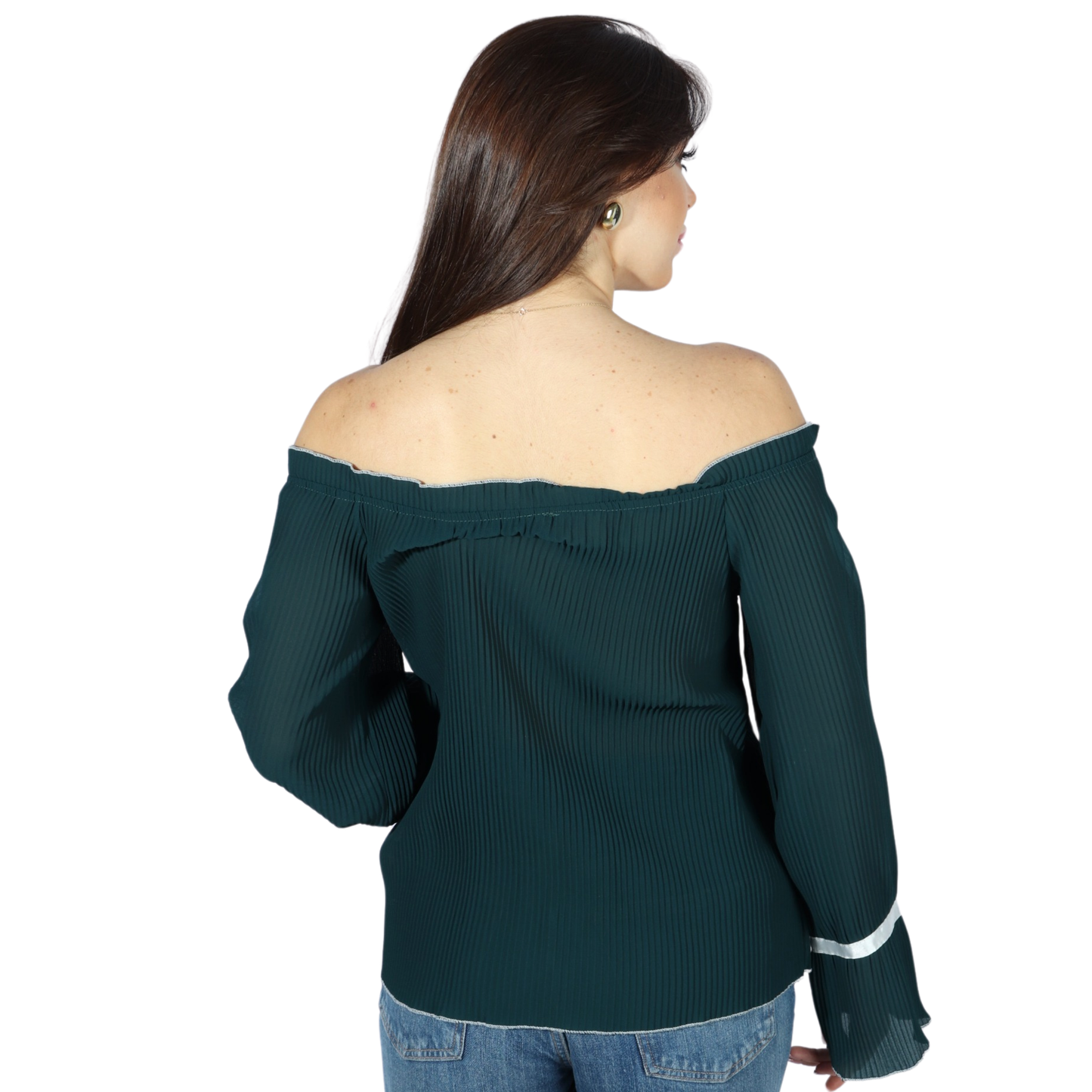 Ruffled pleated blouse