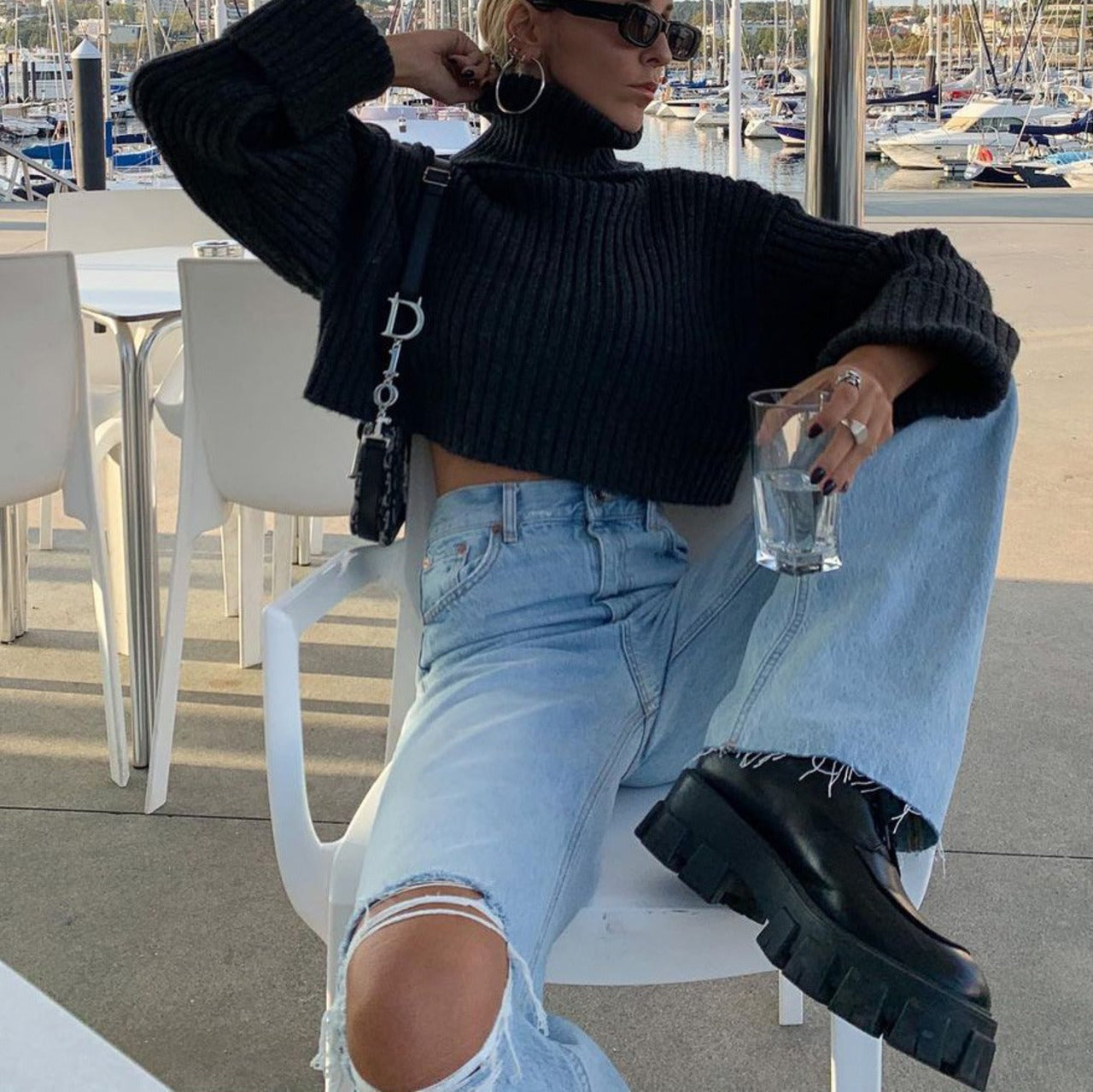 NIKONOROVA - Destroyed Raw Hem Denim
