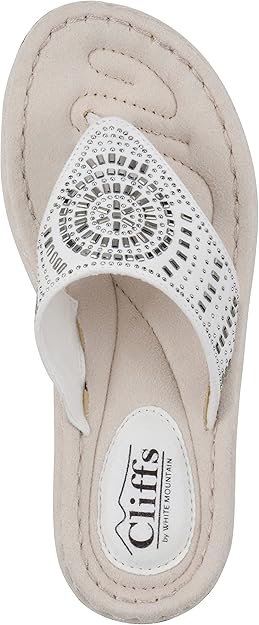 WHITE MOUNTAIN - Mini Wedge Flip Flop Sandal