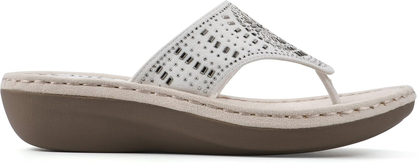 WHITE MOUNTAIN - Mini Wedge Flip Flop Sandal