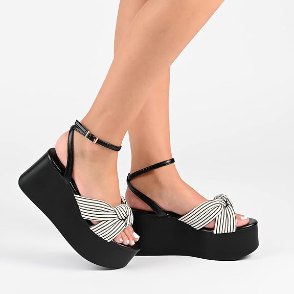 JOURNEE COLLECTION - Faux Leather Platform Sandals