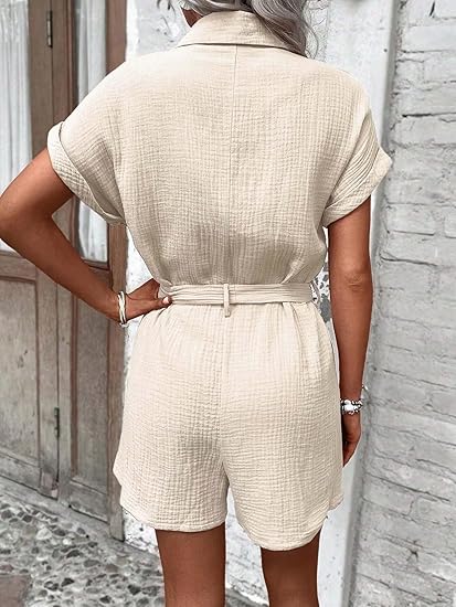SHEIN - Casual Batwing Sleeve Belted Shirt