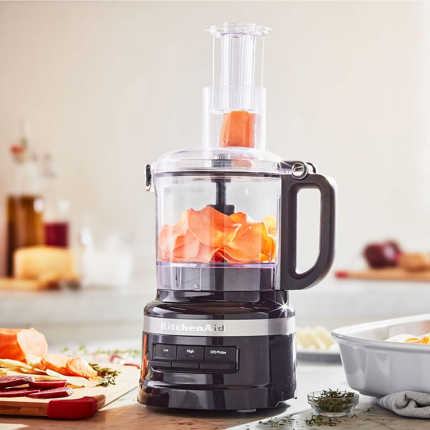 KITCHENAID - سكاكين متعددة الأغراض وسكاكين عجين ، أسود