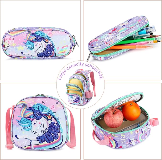 CUSANGEL - Unicorn Dinosaur Backpacks Children Schoolbags