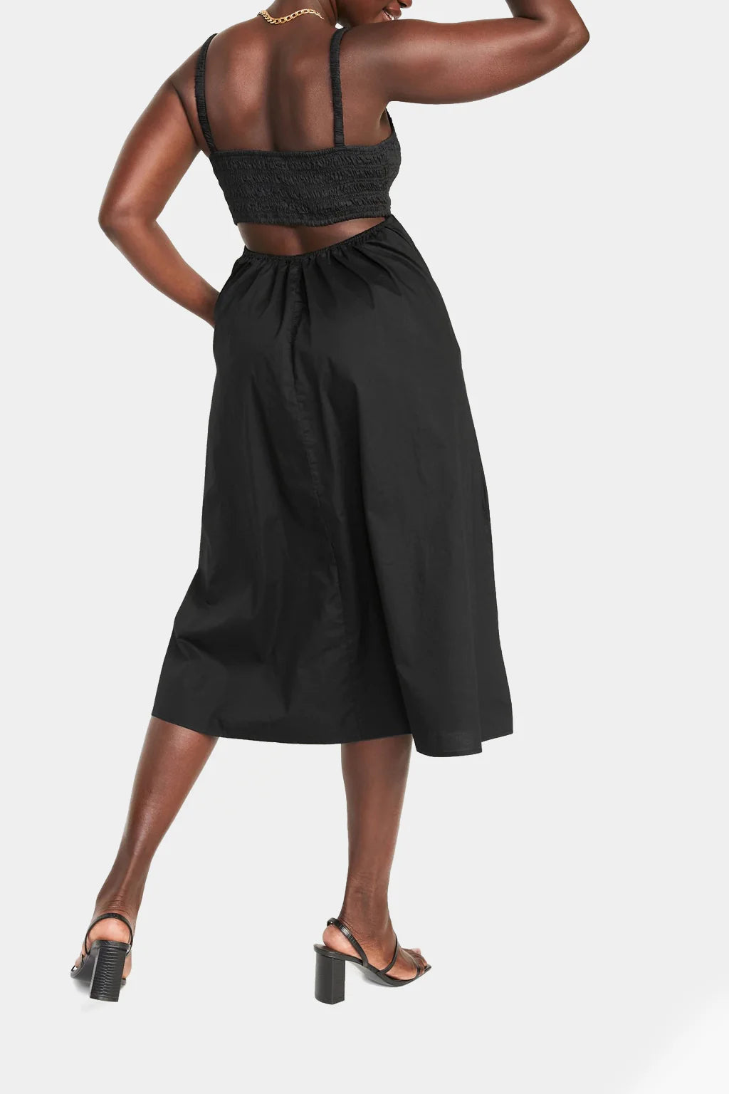 OLD NAVY -Sleeveless Cotton Poplin Midi Dress