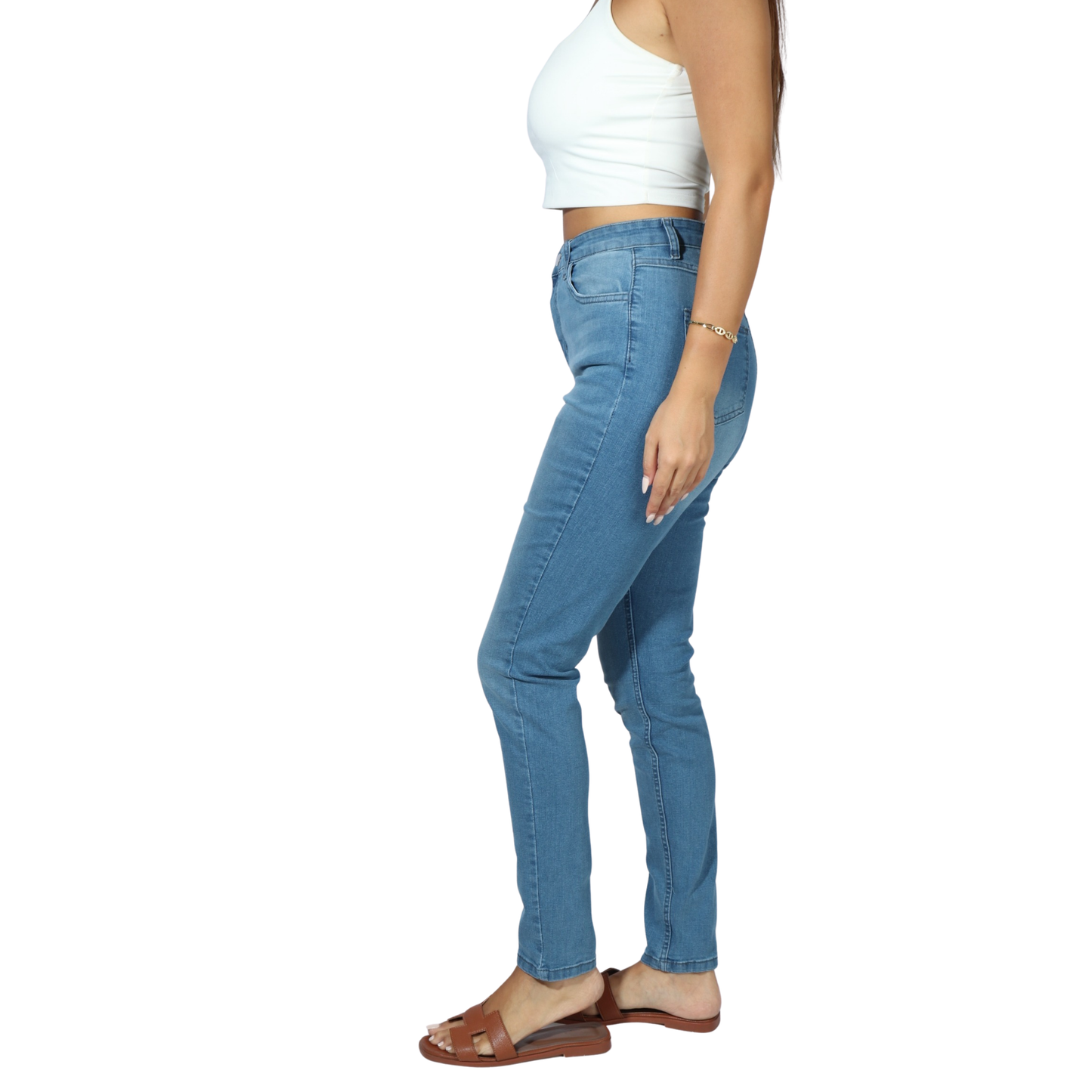 SHEIN - High Rise Skinny Fit Jeans