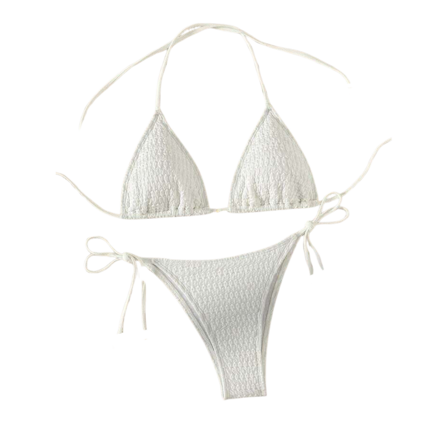 SHEIN - Tiangle Textured Bikin Set