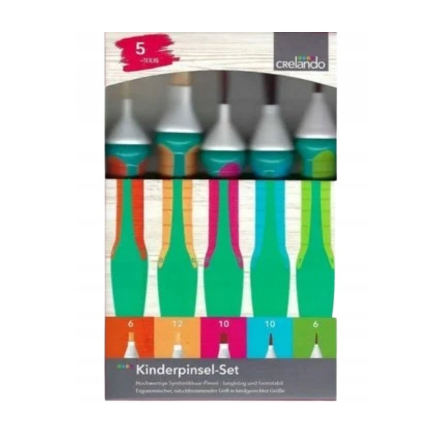CRELANDO - Set Of Paint Brushes 5 pcs