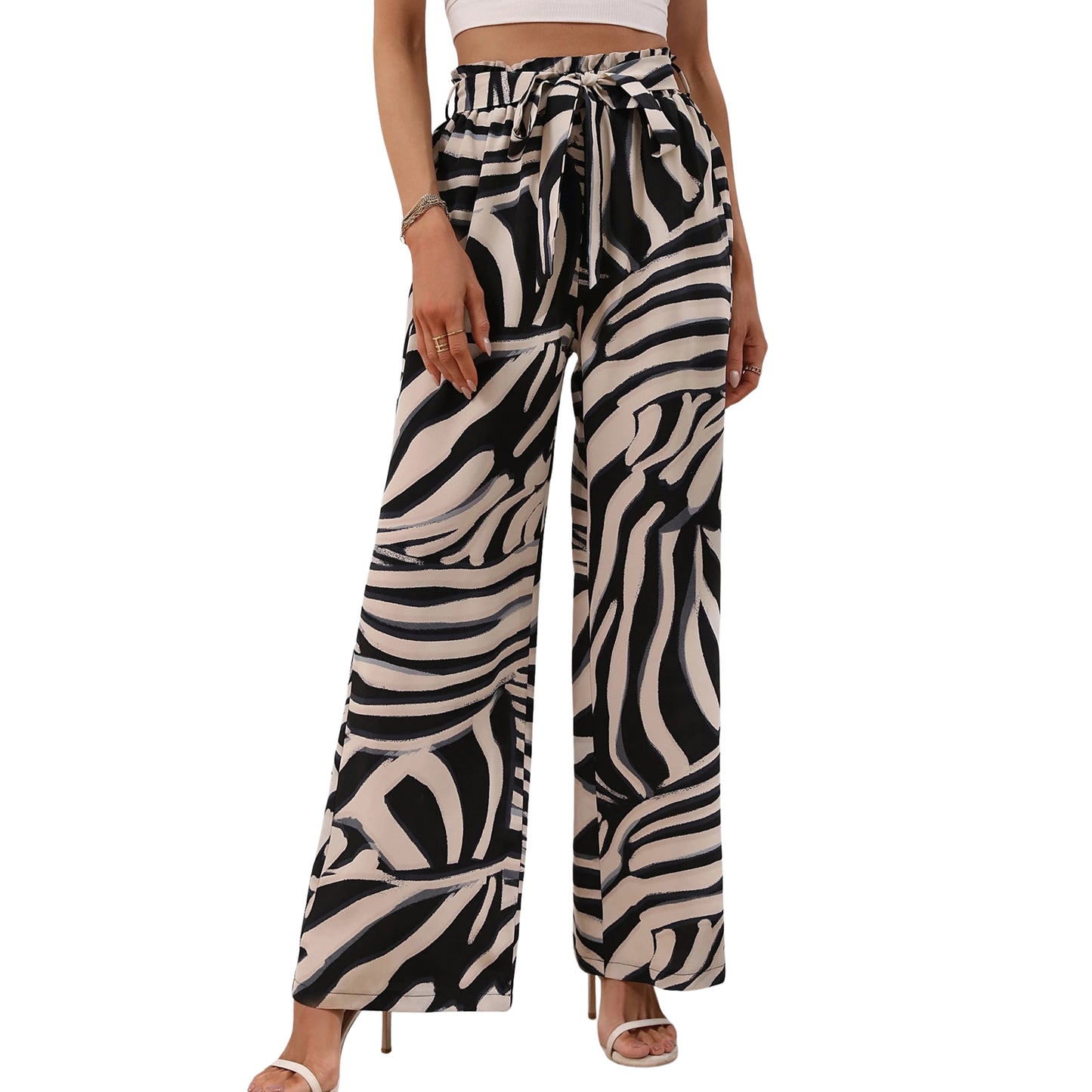 SHEIN - All-inclusive Print Belted Pant
