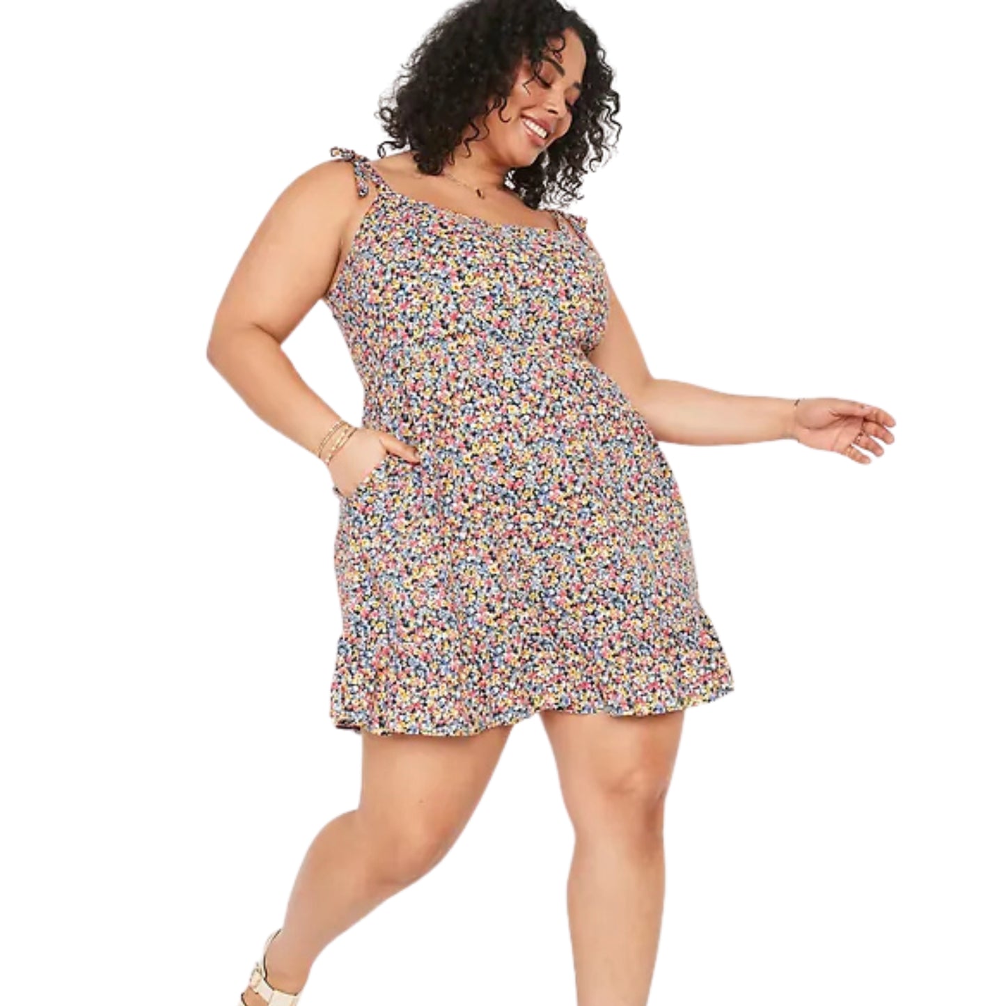 OLD NAVY - Tie-Shoulder Fit & Flare Floral Cami Dress
