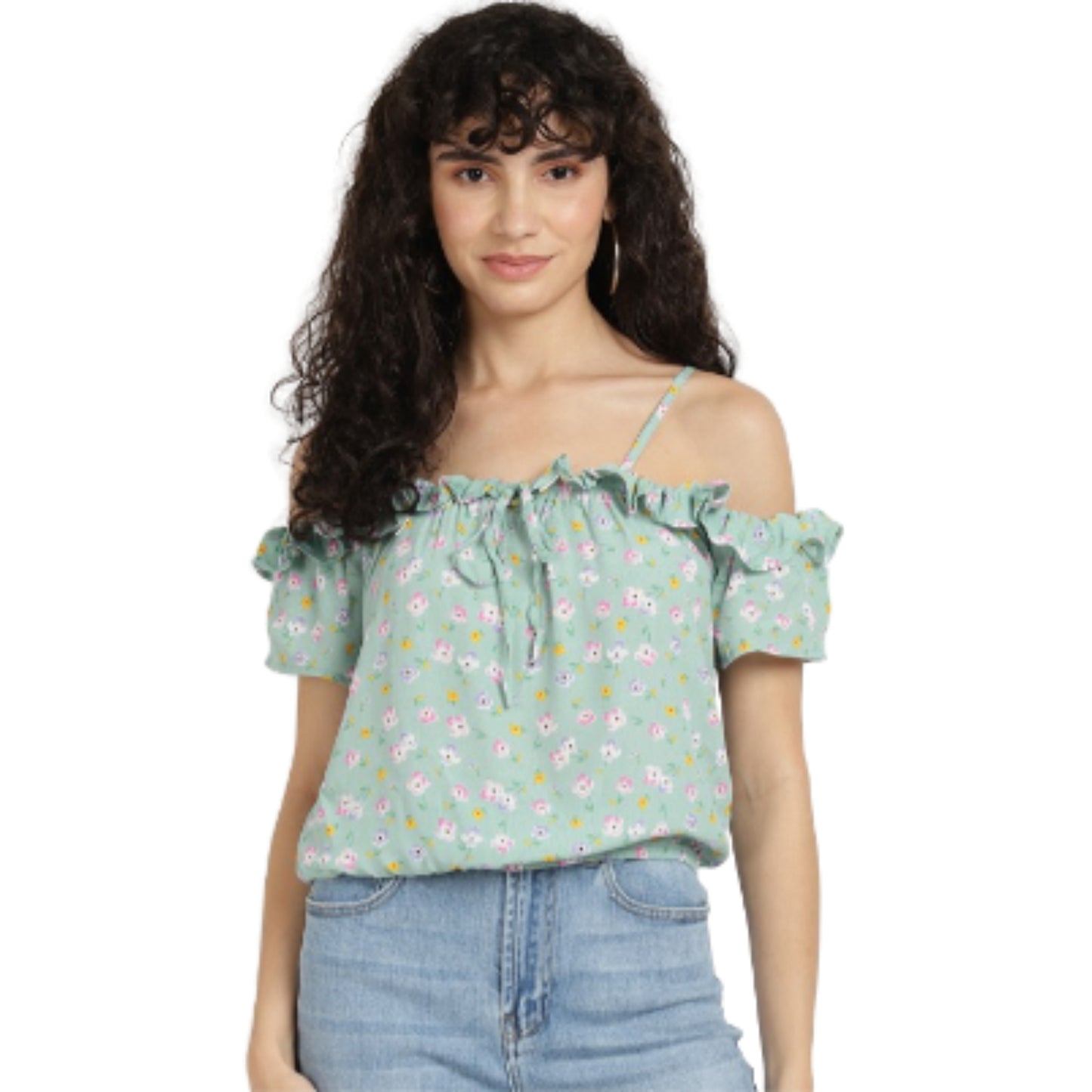 ALCOTT - Floral Printed Off-Shoulder Blouse