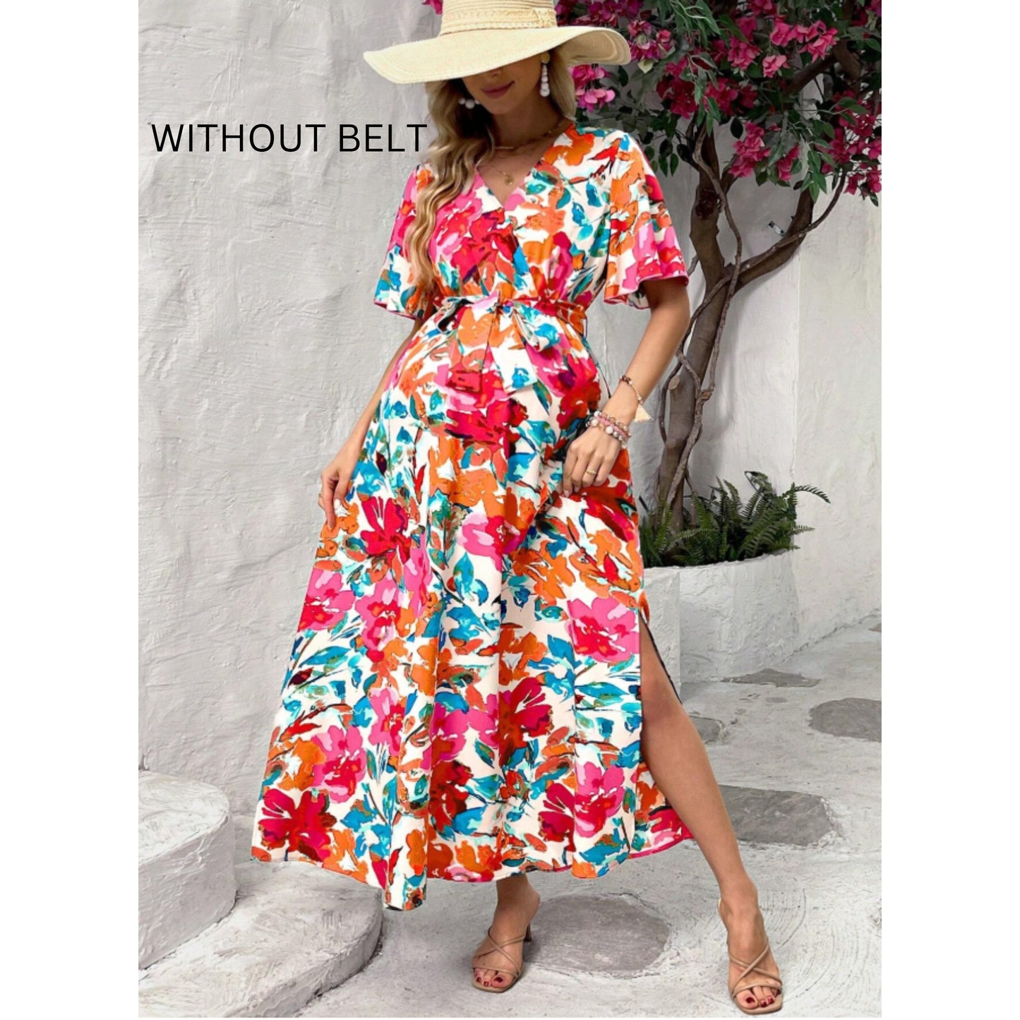 SHEIN - Empire Waist V-Neck Maternity Dress
