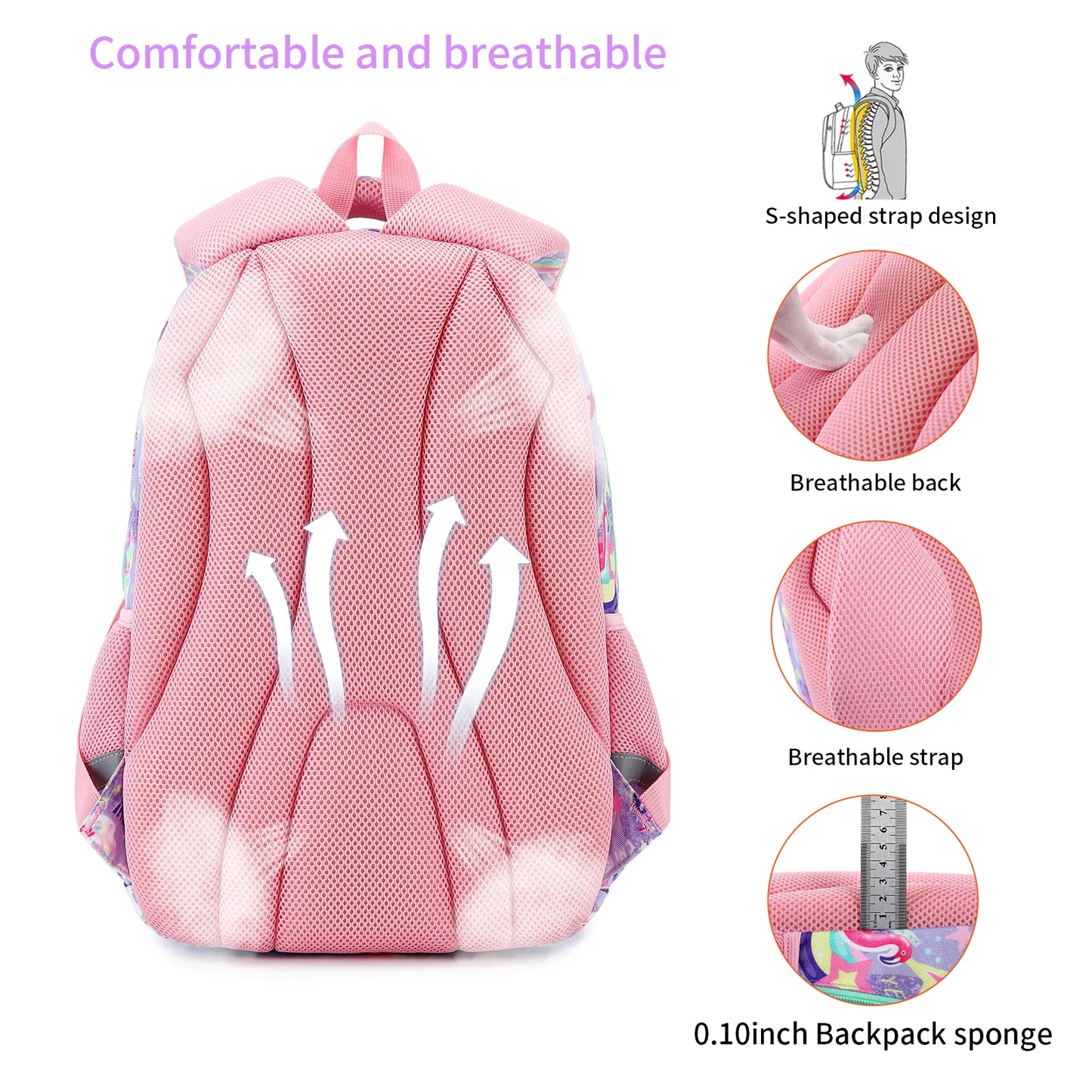 CUSANGEL - Unicorn Dinosaur Backpacks Children Schoolbags