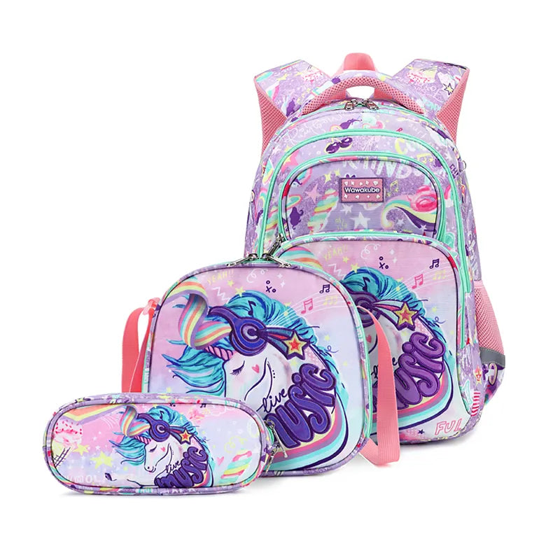 CUSANGEL - Unicorn Dinosaur Backpacks Children Schoolbags