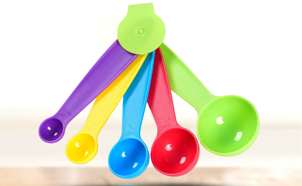 DECAKILA - Plastic Measuring Spoon 5 Sizes