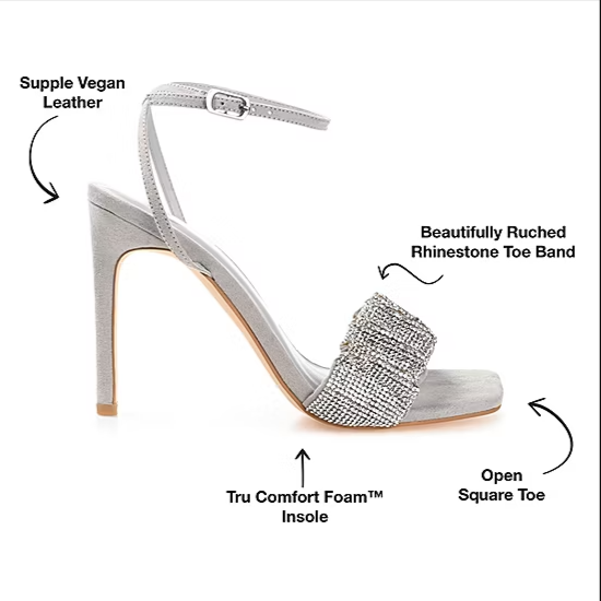 JOURNEE COLLECTION - Embellished Faux Leather Heels