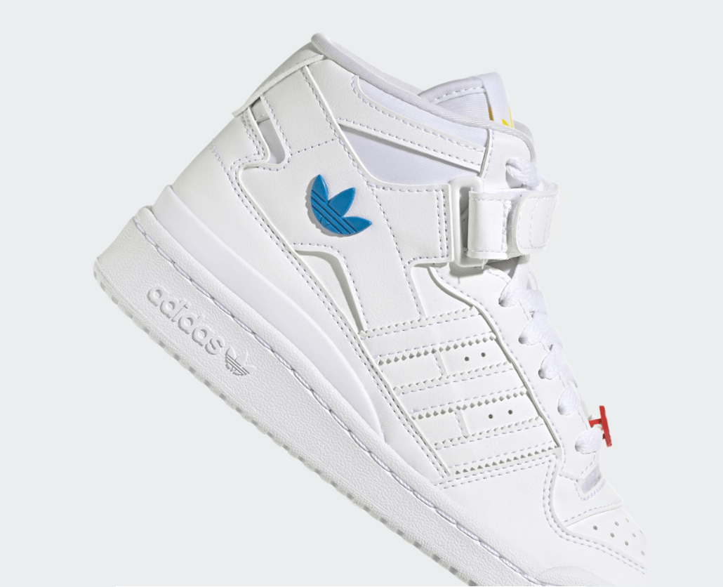 ADIDAS Athletic Shoes 38 / White ADIDAS - Forum Mid Shoes