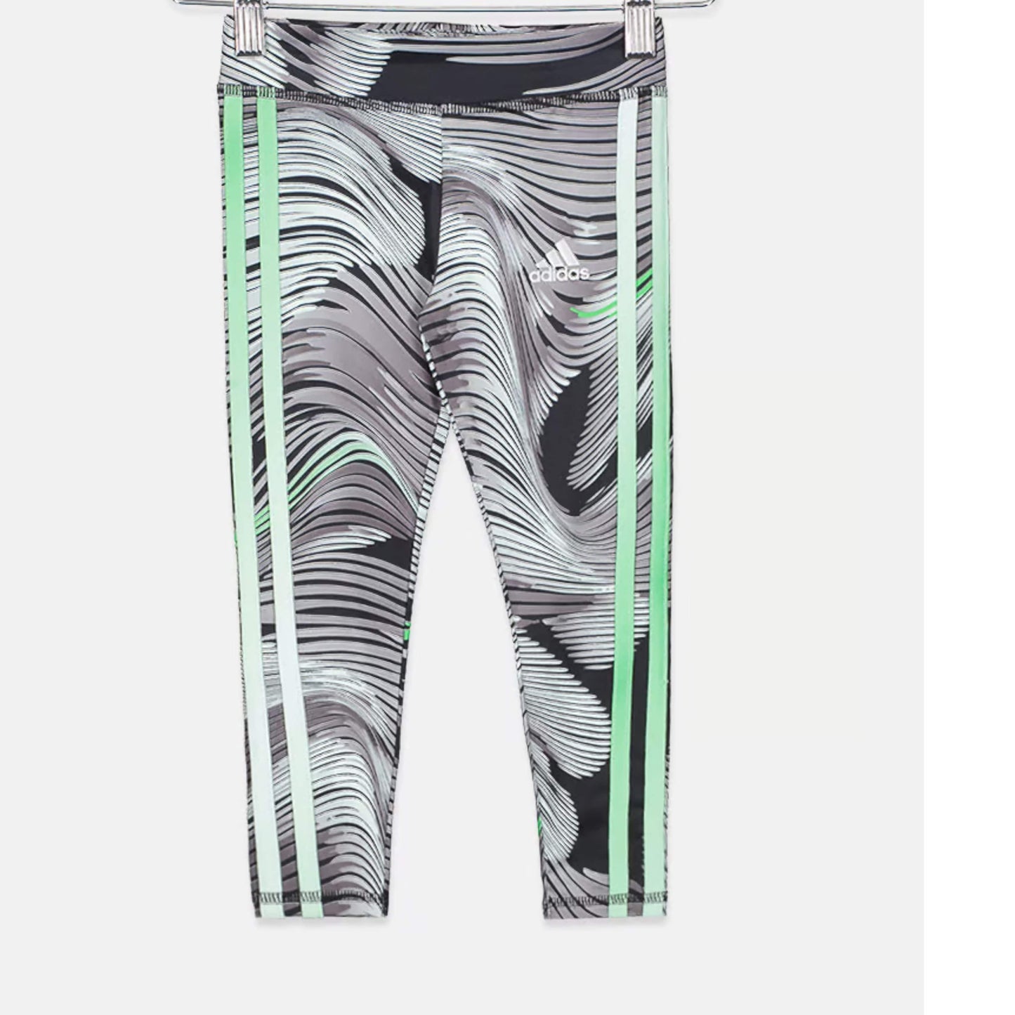 ADIDAS Girls Bottoms M / Multi-Color ADIDAS - KIDS - Aeroready Allover Print 3-Stripes Lggings
