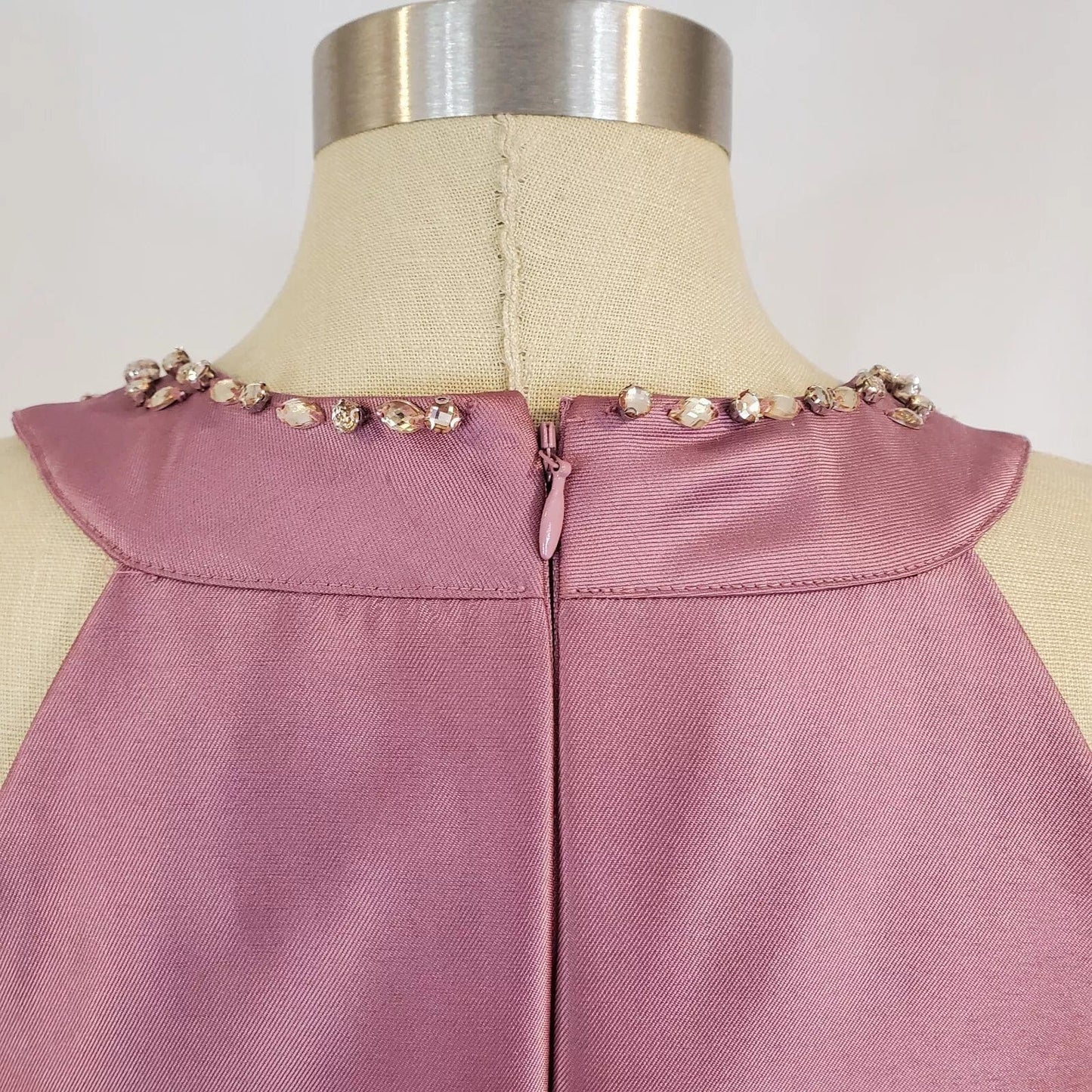 ADRIANNA PAPELL Womens Dress L / Pink ADRIANNA PAPELL - Rhinestone High-Low Dress