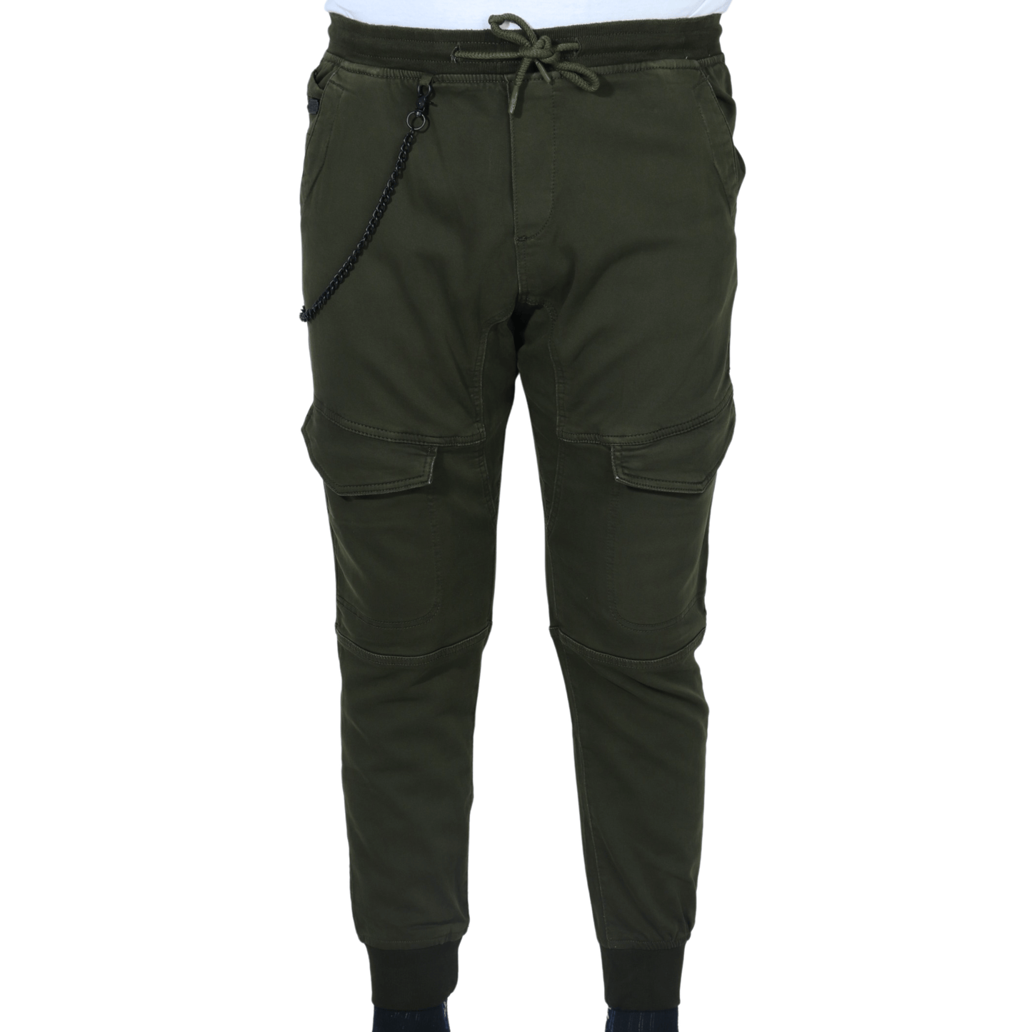 ALCOTT Mens Bottoms 38W x 28L / Dark green ALCOTT - Chain side cargo pants