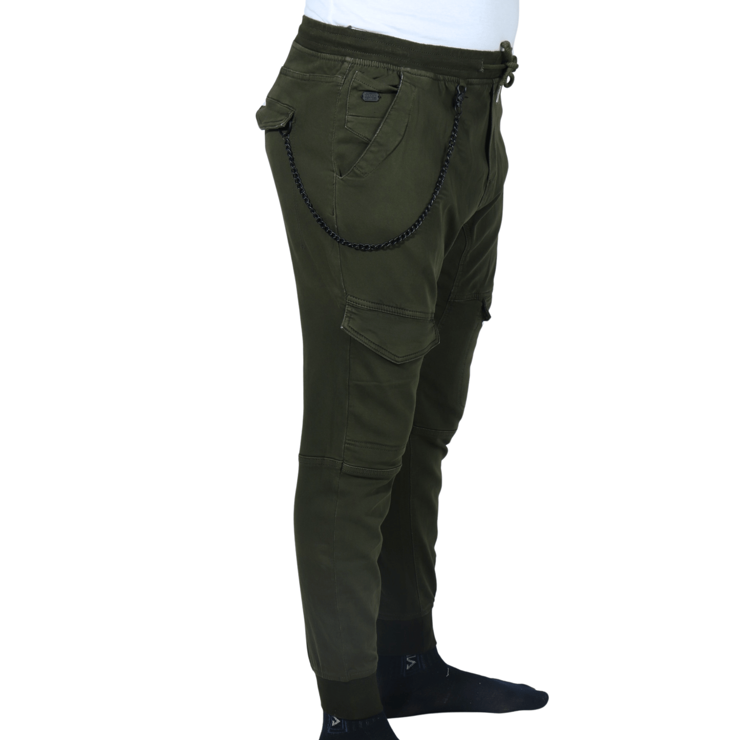 ALCOTT Mens Bottoms 38W x 28L / Dark green ALCOTT - Chain side cargo pants
