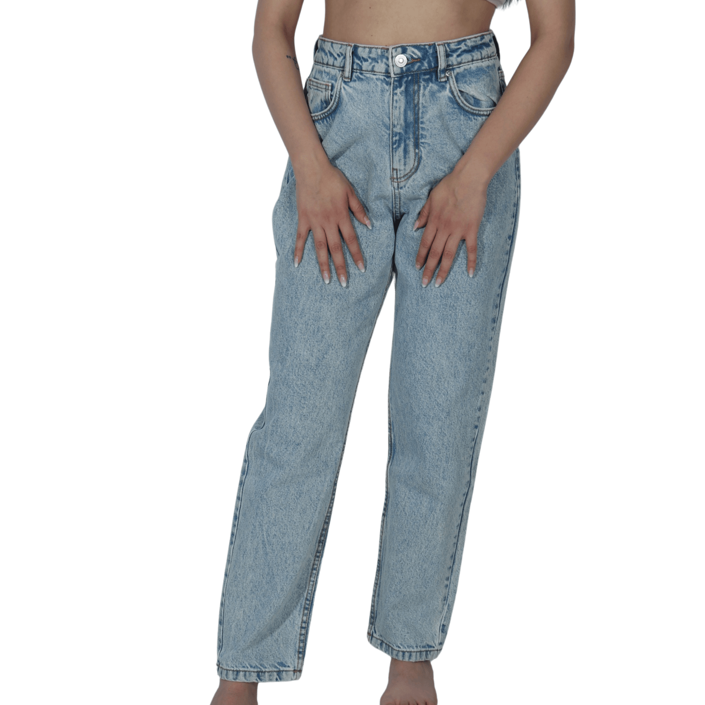 ALCOTT Womens Bottoms S / Blue ALCOTT - High Waist Denim