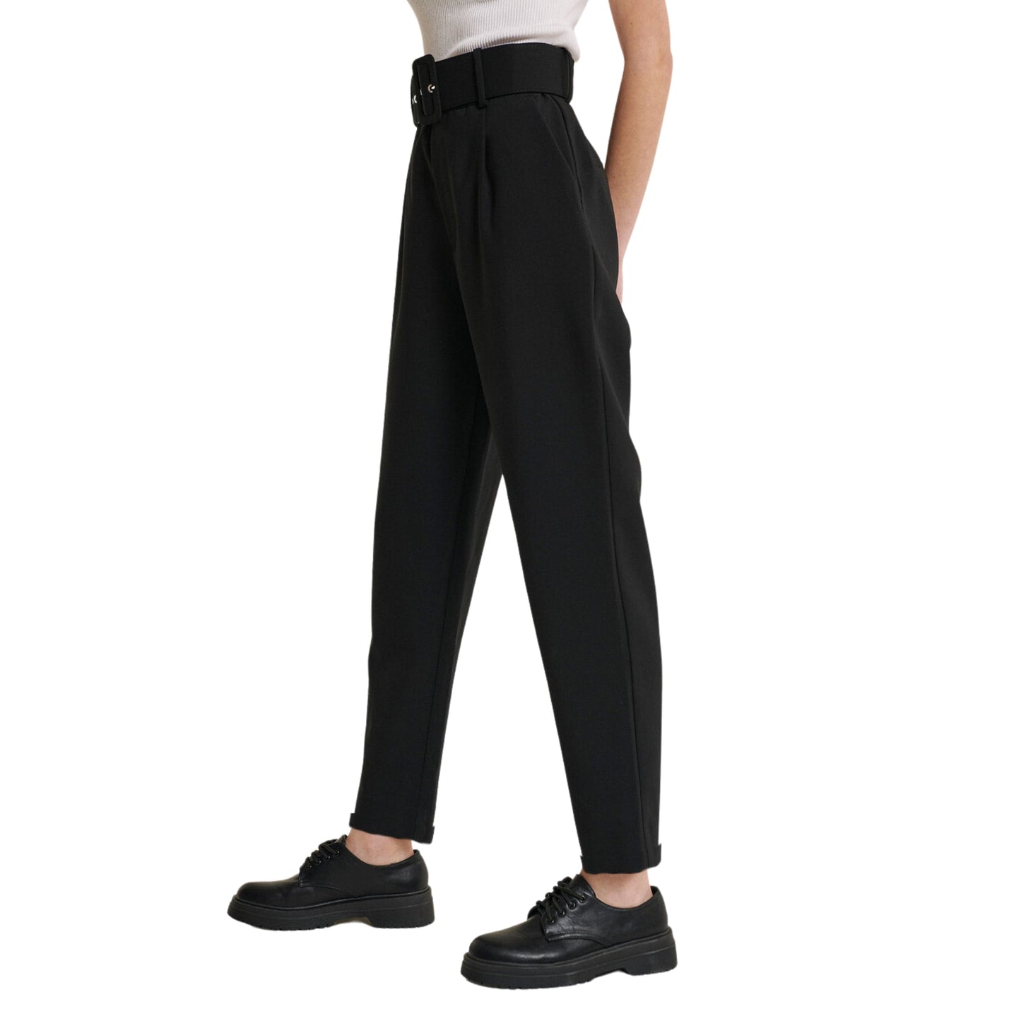 ALCOTT Womens Bottoms ALCOTT - Paperbag pants in soft canvas