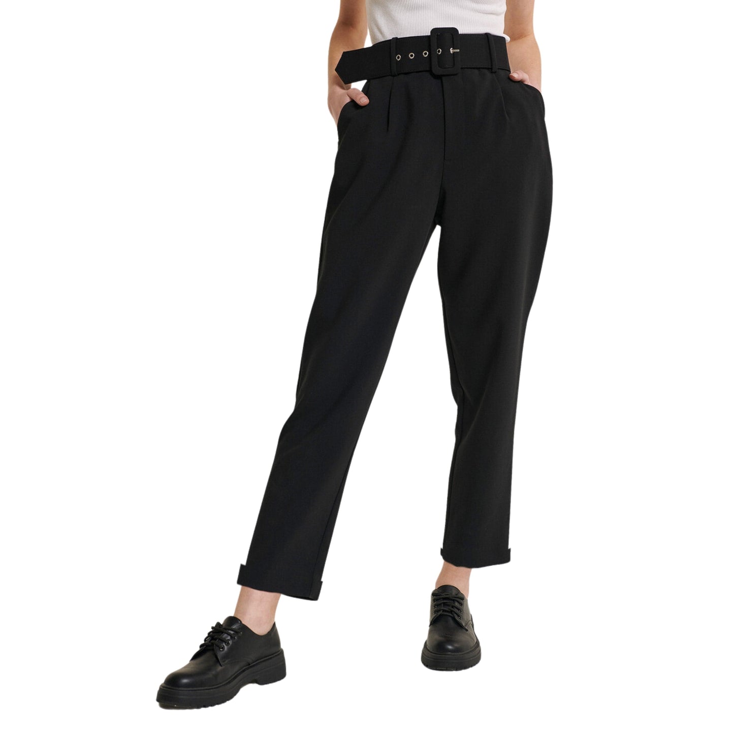 ALCOTT Womens Bottoms ALCOTT - Paperbag pants in soft canvas