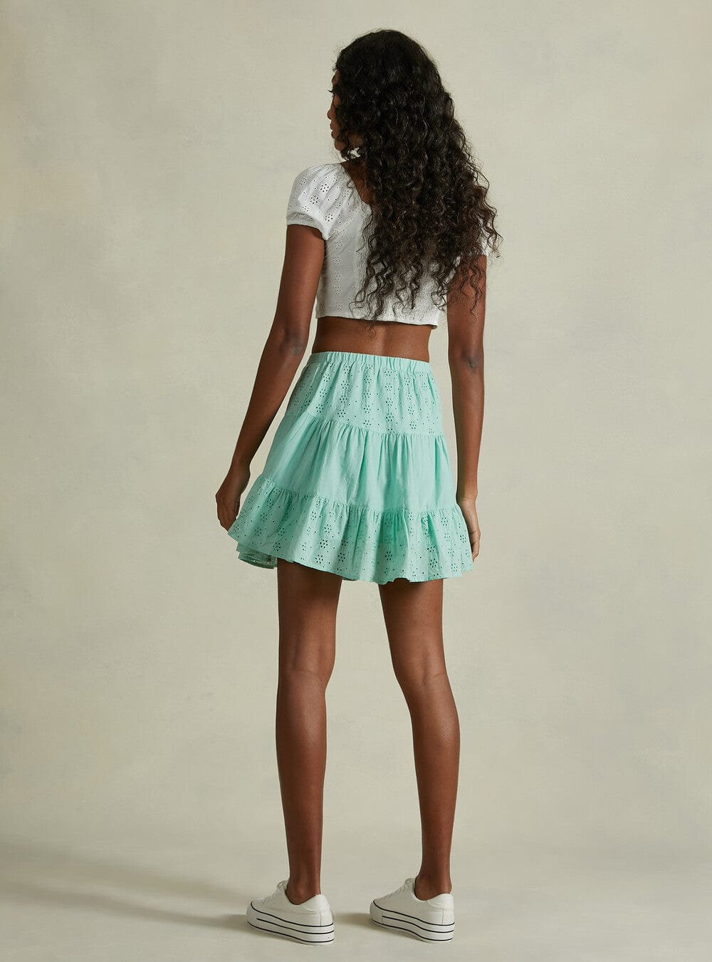 ALCOTT Womens Bottoms XS / Green / 26 ALCOTT - Sangallo lace skirt