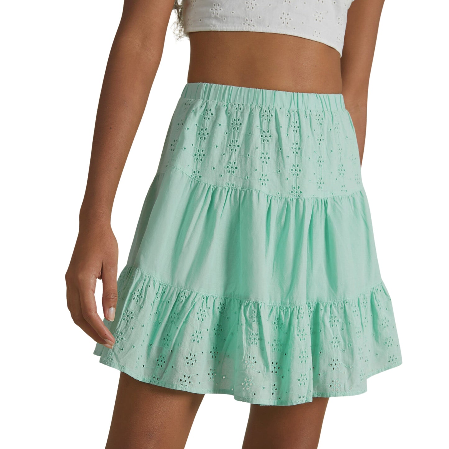 ALCOTT Womens Bottoms XS / Green / 26 ALCOTT - Sangallo lace skirt