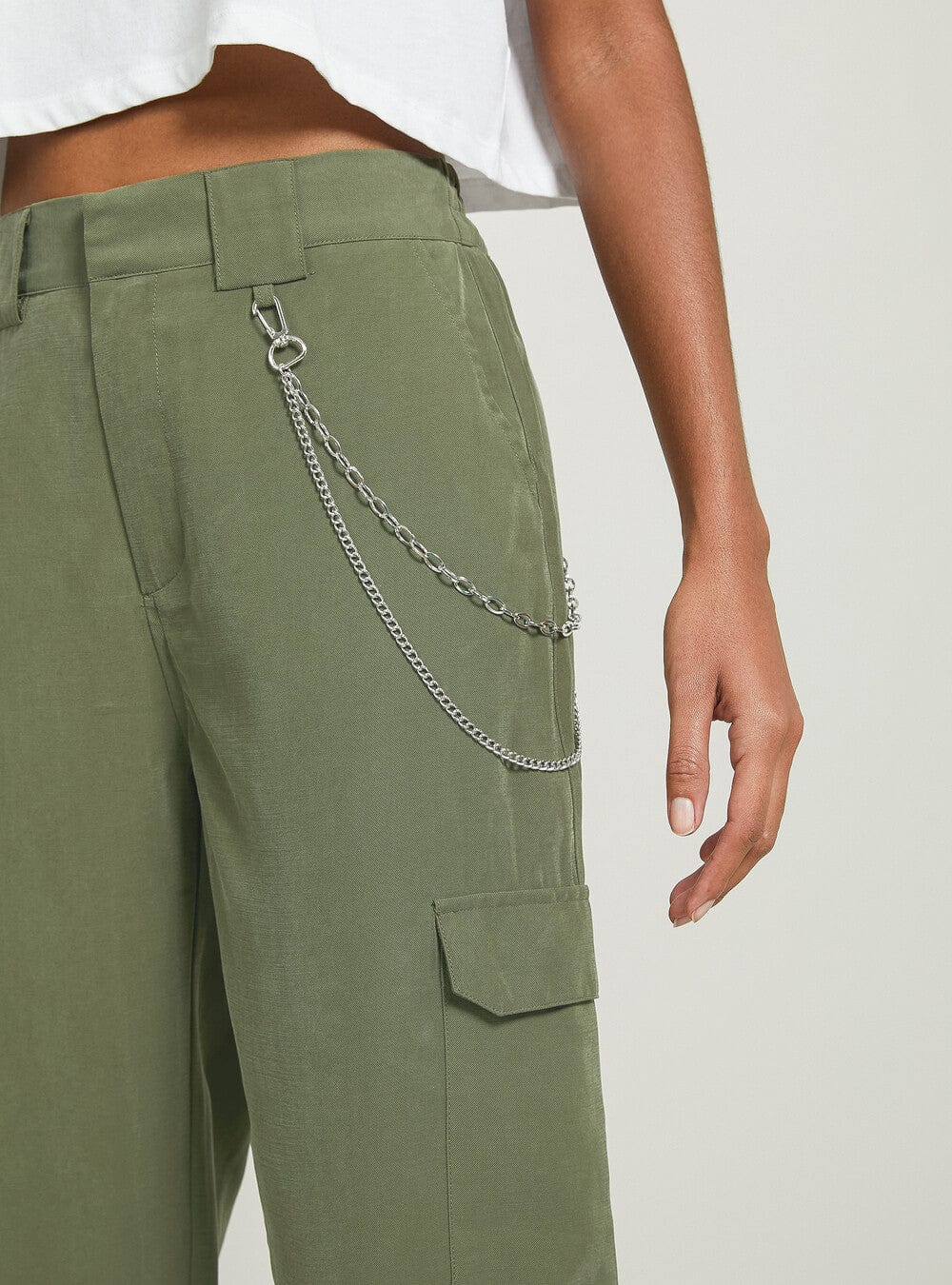 ALCOTT Womens Bottoms ALCOTT - Solid Cargo pockets pants
