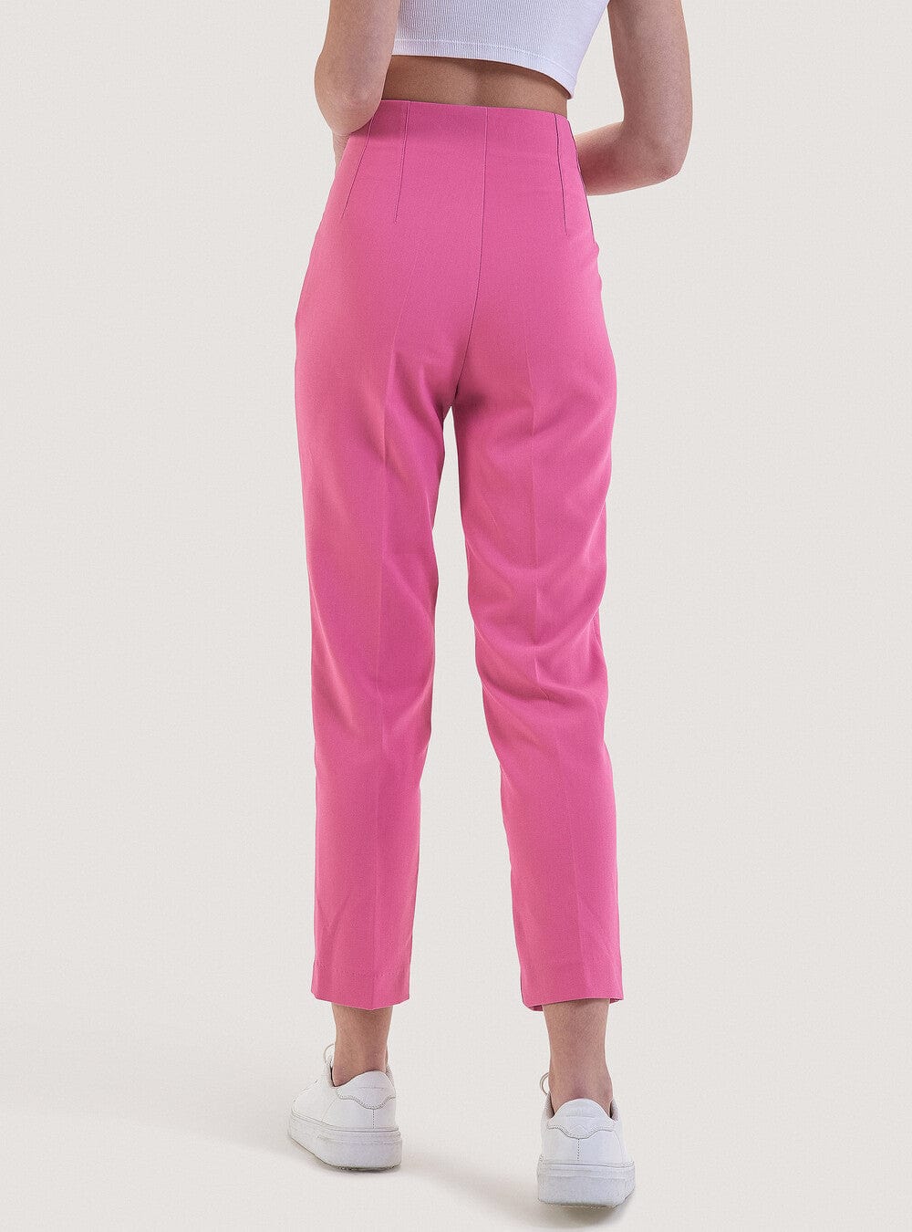 ALCOTT Womens Bottoms XS / Pink / 26W ALCOTT - Solid pleated straight pants